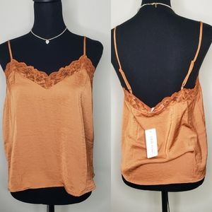 Orange Lace Detail Camisole